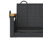 vidaXL Banco columpio de ratán sintético negro 109x62x40 cm vidaXL Banco columpio de ratán sintético negro 109x62x40 cm