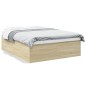 vidaXL Estructura de cama madera de ingeniería roble Sonoma 160x200 cm vidaXL Estructura de cama madera de ingeniería roble Sonoma 160x200 cm