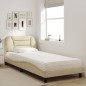vidaXL Cama con colchón tela color crema 90x190 cm vidaXL Cama con colchón tela color crema 90x190 cm