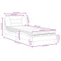 vidaXL Cama con colchón tela color crema 90x190 cm vidaXL Cama con colchón tela color crema 90x190 cm