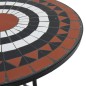 vidaXL Mesa de bistró de mosaico cerámica terracota y blanco Ø50x70 cm vidaXL Mesa de bistró de mosaico cerámica terracota y blanco Ø50x70 cm