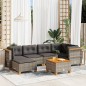 vidaXL Set de sofás de jardín 7 pzas con cojines ratán sintético gris vidaXL Set de sofás de jardín 7 pzas con cojines ratán sintético gris