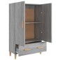 vidaXL Aparador alto de madera contrachapada gris Sonoma 70x31x115 cm vidaXL Aparador alto de madera contrachapada gris Sonoma 70x31x115 cm