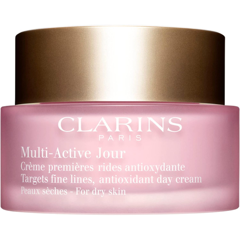 Clarins - Crema de día antioxidante multiactiva para pieles secas, 50 ml Clarins - Crema de día antioxidante multiactiva para pieles secas, 50 ml