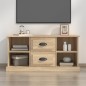 vidaXL Mueble para TV madera contrachapada roble Sonoma 99,5x35,5x48cm vidaXL Mueble para TV madera contrachapada roble Sonoma 99,5x35,5x48cm