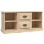 vidaXL Mueble para TV madera contrachapada roble Sonoma 99,5x35,5x48cm vidaXL Mueble para TV madera contrachapada roble Sonoma 99,5x35,5x48cm