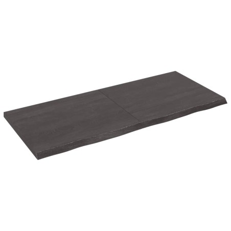vidaXL Estante pared madera roble tratada marrón oscuro 140x60x(2-4)cm