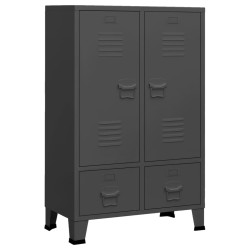 vidaXL Armario industrial acero gris antracita 67x35x107 cm