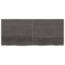 vidaXL Estante pared madera roble tratada marrón oscuro 140x60x(2-4)cm