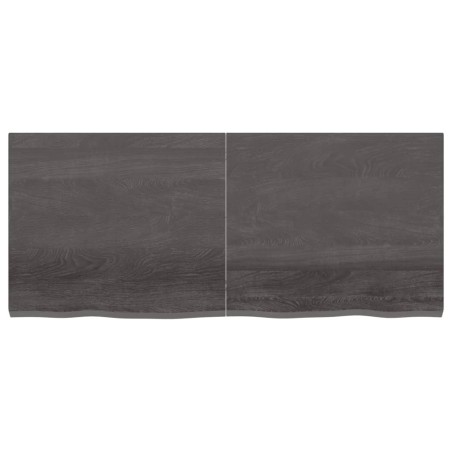 vidaXL Estante pared madera roble tratada marrón oscuro 140x60x(2-4)cm