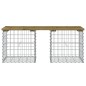 vidaXL Banco jardín diseño gaviones madera pino impregnada 103x44x42cm vidaXL Banco jardín diseño gaviones madera pino impregnada 103x44x42cm