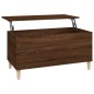vidaXL Mesa de centro madera contrachapada roble marrón 90x44,5x45 cm vidaXL Mesa de centro madera contrachapada roble marrón 90x44,5x45 cm