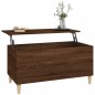 vidaXL Mesa de centro madera contrachapada roble marrón 90x44,5x45 cm vidaXL Mesa de centro madera contrachapada roble marrón 90x44,5x45 cm