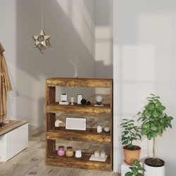 vidaXL Estantería madera contrachapada roble ahumado 80x30x103 cm