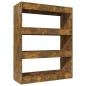 vidaXL Estantería madera contrachapada roble ahumado 80x30x103 cm vidaXL Estantería madera contrachapada roble ahumado 80x30x103 cm