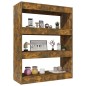 vidaXL Estantería madera contrachapada roble ahumado 80x30x103 cm vidaXL Estantería madera contrachapada roble ahumado 80x30x103 cm