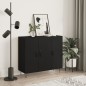 vidaXL Aparador de madera de ingeniería negro 90x34x80 cm vidaXL Aparador de madera de ingeniería negro 90x34x80 cm