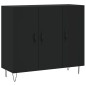vidaXL Aparador de madera de ingeniería negro 90x34x80 cm vidaXL Aparador de madera de ingeniería negro 90x34x80 cm