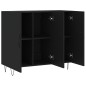 vidaXL Aparador de madera de ingeniería negro 90x34x80 cm vidaXL Aparador de madera de ingeniería negro 90x34x80 cm