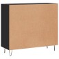 vidaXL Aparador de madera de ingeniería negro 90x34x80 cm vidaXL Aparador de madera de ingeniería negro 90x34x80 cm