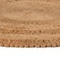 vidaXL Alfombra de área trenzada a mano redonda yute 120 cm vidaXL Alfombra de área trenzada a mano redonda yute 120 cm