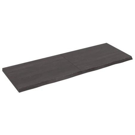 vidaXL Estante pared madera roble tratada marrón oscuro 140x50x(2-4)cm