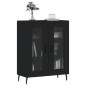 vidaXL Aparador de madera de ingeniería negro 69,5x34x90 cm vidaXL Aparador de madera de ingeniería negro 69,5x34x90 cm