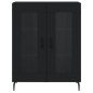 vidaXL Aparador de madera de ingeniería negro 69,5x34x90 cm vidaXL Aparador de madera de ingeniería negro 69,5x34x90 cm