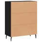 vidaXL Aparador de madera de ingeniería negro 69,5x34x90 cm vidaXL Aparador de madera de ingeniería negro 69,5x34x90 cm