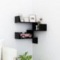 vidaXL Estante de esquina de pared madera ingeniería negro 40x40x50 cm vidaXL Estante de esquina de pared madera ingeniería negro 40x40x50 cm