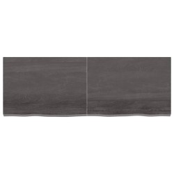 vidaXL Estante pared madera roble tratada marrón oscuro 140x50x(2-4)cm