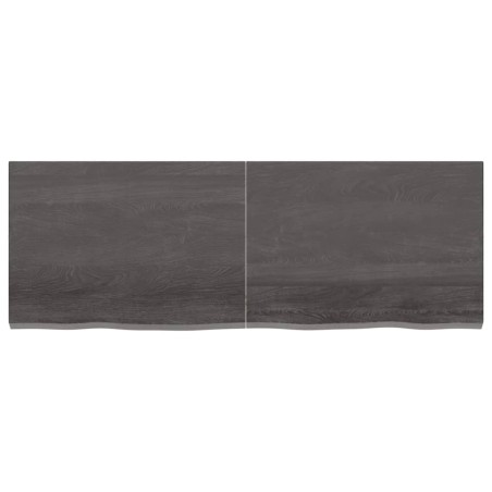 vidaXL Estante pared madera roble tratada marrón oscuro 140x50x(2-4)cm