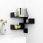 vidaXL Estante de esquina de pared madera ingeniería negro 40x40x50 cm vidaXL Estante de esquina de pared madera ingeniería negro 40x40x50 cm