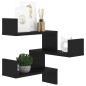 vidaXL Estante de esquina de pared madera ingeniería negro 40x40x50 cm vidaXL Estante de esquina de pared madera ingeniería negro 40x40x50 cm