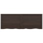 vidaXL Estante pared madera roble tratada marrón oscuro 140x50x(2-4)cm vidaXL Estante pared madera roble tratada marrón oscuro 140x50x(2-4)cm
