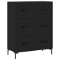 vidaXL Aparador de madera de ingeniería negro 69,5x34x90 cm vidaXL Aparador de madera de ingeniería negro 69,5x34x90 cm