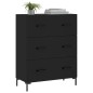 vidaXL Aparador de madera de ingeniería negro 69,5x34x90 cm vidaXL Aparador de madera de ingeniería negro 69,5x34x90 cm