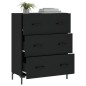 vidaXL Aparador de madera de ingeniería negro 69,5x34x90 cm vidaXL Aparador de madera de ingeniería negro 69,5x34x90 cm