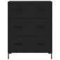 vidaXL Aparador de madera de ingeniería negro 69,5x34x90 cm vidaXL Aparador de madera de ingeniería negro 69,5x34x90 cm