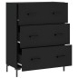 vidaXL Aparador de madera de ingeniería negro 69,5x34x90 cm vidaXL Aparador de madera de ingeniería negro 69,5x34x90 cm
