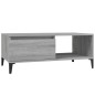vidaXL Mesa de centro madera contrachapada gris Sonoma 90x50x36,5 cm