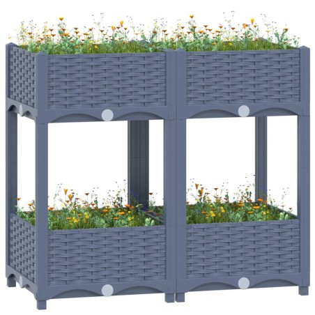 vidaXL Arriate 80x40x71 cm polipropileno