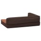vidaXL Colchón de cama de perro ergonómico aspecto lino marrón 75x53cm vidaXL Colchón de cama de perro ergonómico aspecto lino marrón 75x53cm