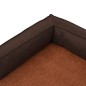 vidaXL Colchón de cama de perro ergonómico aspecto lino marrón 75x53cm vidaXL Colchón de cama de perro ergonómico aspecto lino marrón 75x53cm
