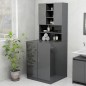 vidaXL Armario de lavadora gris brillante 70,5x25,5x90 cm