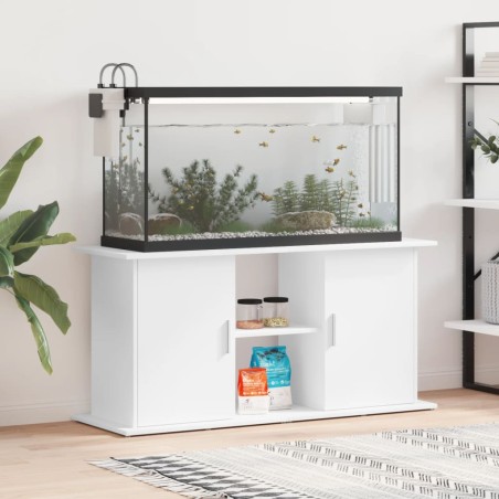 vidaXL Soporte para acuario madera de ingeniería blanco 121x41x58 cm