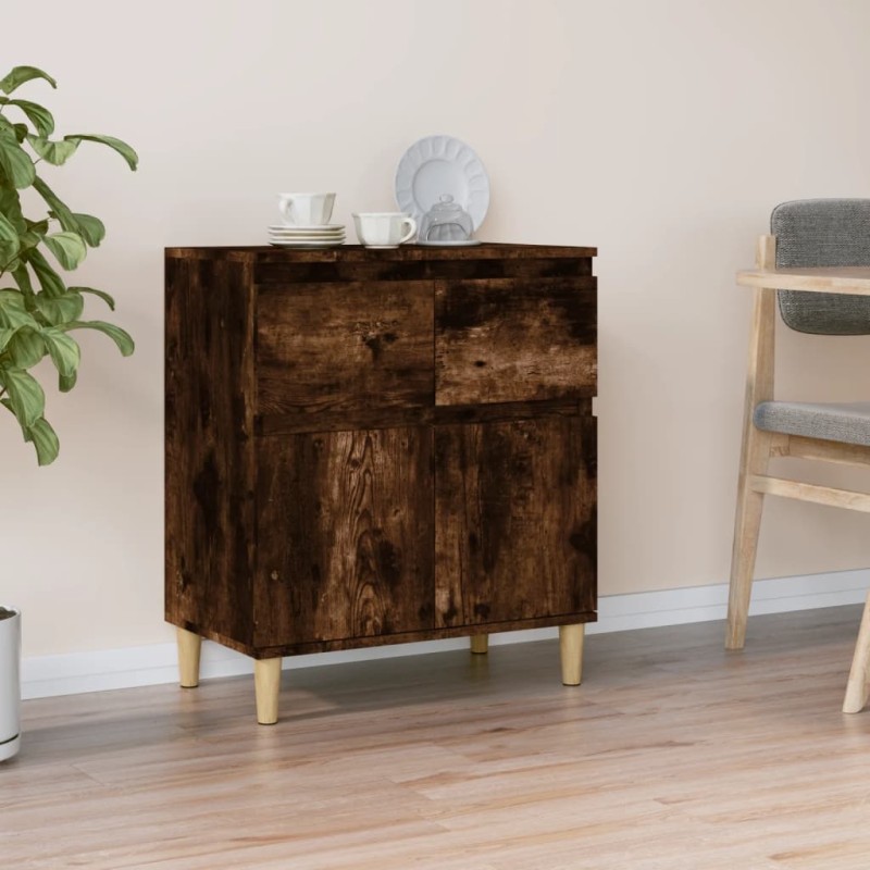vidaXL Aparador madera contrachapada color roble ahumado 60x35x70 cm vidaXL Aparador madera contrachapada color roble ahumado 60x35x70 cm