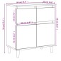 vidaXL Aparador madera contrachapada color roble ahumado 60x35x70 cm vidaXL Aparador madera contrachapada color roble ahumado 60x35x70 cm