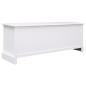 vidaXL Mueble para TV madera maciza de paulownia blanca 108x30x40 cm