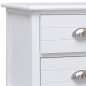 vidaXL Mueble para TV madera maciza de paulownia blanca 108x30x40 cm
